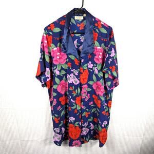 Victoria’s Secret Gold Label Satin Floral Pajama Top Women’s P/S Vintage 90s